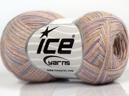 Lot of 8 Skeins Ice Yarns CASHMERE VISCOSE (15% Cashmere 85% Viscose) Yarn Lilac Powder Pink Light Grey
