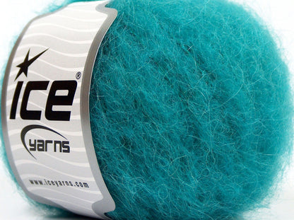 Lot of 8 Skeins Ice Yarns KID MOHAIR ALPACA LIGHT (41% Alpaca Superfine 41% Kid Mohair) Yarn Emerald Green