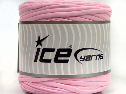 600 gr ICE YARNS UPCYCLED FABRIC 600 (95% Cotton 5% Elastan) Yarn Baby Pink