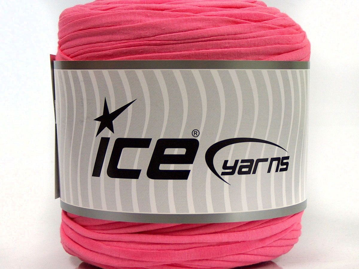 600 gr ICE YARNS UPCYCLED FABRIC 600 (95% Cotton 5% Elastan) Yarn Pink