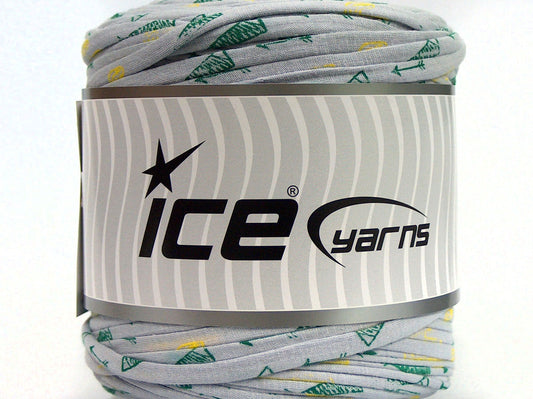 600 gr ICE YARNS UPCYCLED FABRIC 600 (95% Cotton 5% Elastan) Yarn Light Grey