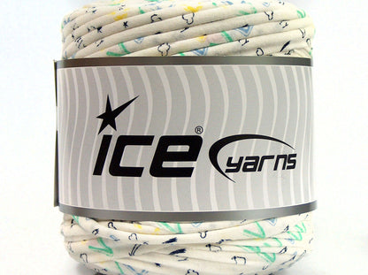 600 gr ICE YARNS UPCYCLED FABRIC 600 (95% Cotton 5% Elastan) Yarn Cream