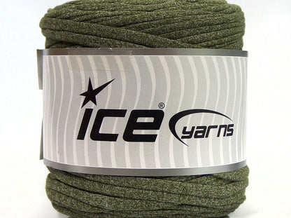 600 gr ICE YARNS UPCYCLED FABRIC 600 (95% Cotton 5% Elastan) Yarn Green