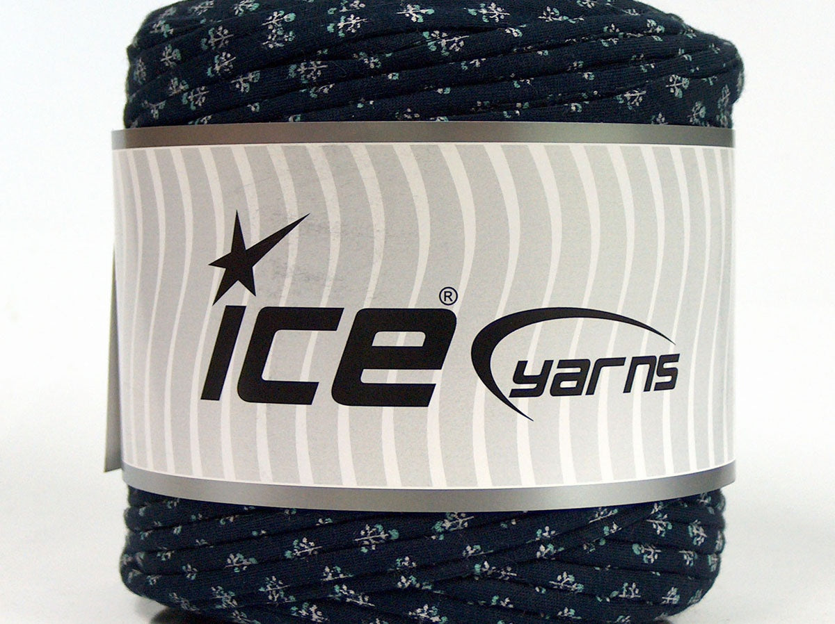 600 gr ICE YARNS UPCYCLED FABRIC 600 (95% Cotton 5% Elastan) Yarn Dark Navy