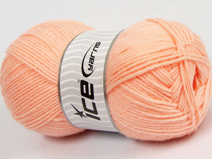 Lot of 4 x 100gr Skeins Ice Yarns CLASSIC DK Hand Knitting Yarn Light Orange