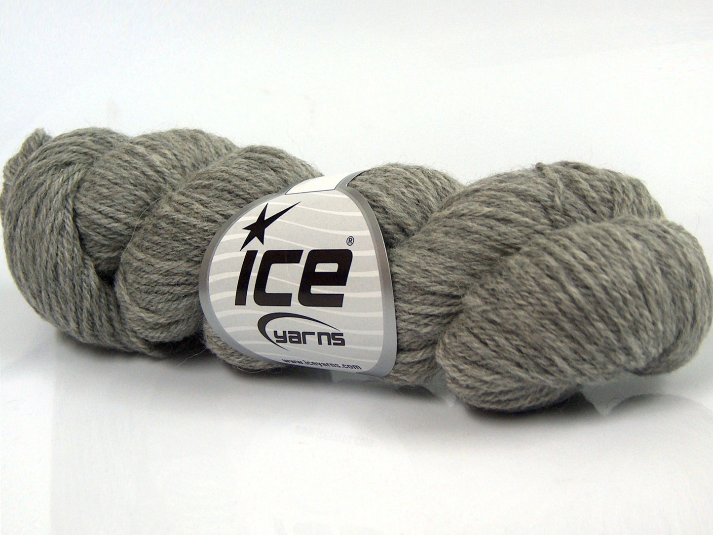 Lot of 2 x 100gr Skeins Ice Yarns BABY ALPACA NATURAL COLORS (55% Baby Alpaca 45% Superwash Extrafine Merino Wool) Yarn Grey