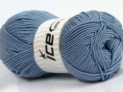 Lot of 4 x 100gr Skeins Ice Yarns SALE PLAIN Hand Knitting Yarn Light Blue
