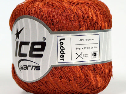 Lot of 6 Skeins Ice Yarns Trellis LADDER Hand Knitting Yarn Copper