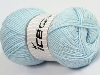 Lot of 4 x 100gr Skeins Ice Yarns BABY BIO Hand Knitting Yarn Baby Blue