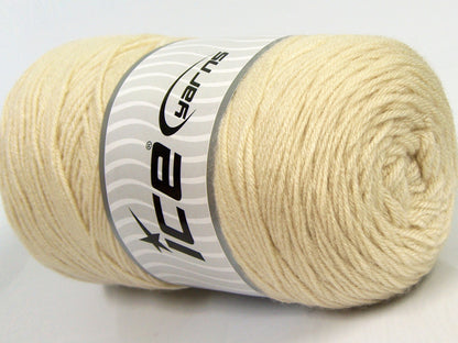 360 gr ICE YARNS SALE PLAIN Hand Knitting Yarn Dark Cream
