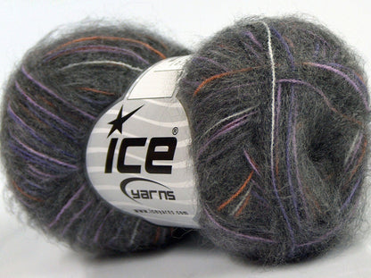 Lot of 8 Skeins Ice Yarns SALE WINTER (16% Wool 1% Elastan) Yarn Grey Lilac Orange White