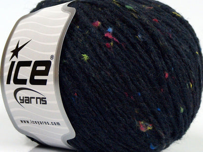 Lot of 8 Skeins Ice Yarns SALE WINTER (25% Wool 5% Viscose) Yarn Dark Navy