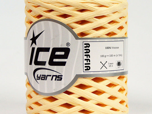 Lot of 2 x 100gr Skeins Ice Yarns RAFFIA (100% Viscose) Yarn Light Salmon