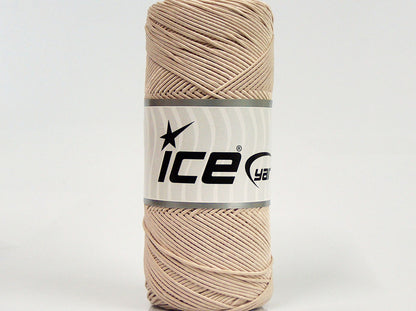 Lot of 2 x 200gr Skeins Ice Yarns SHINY COTTON (30% Cotton) Yarn Beige