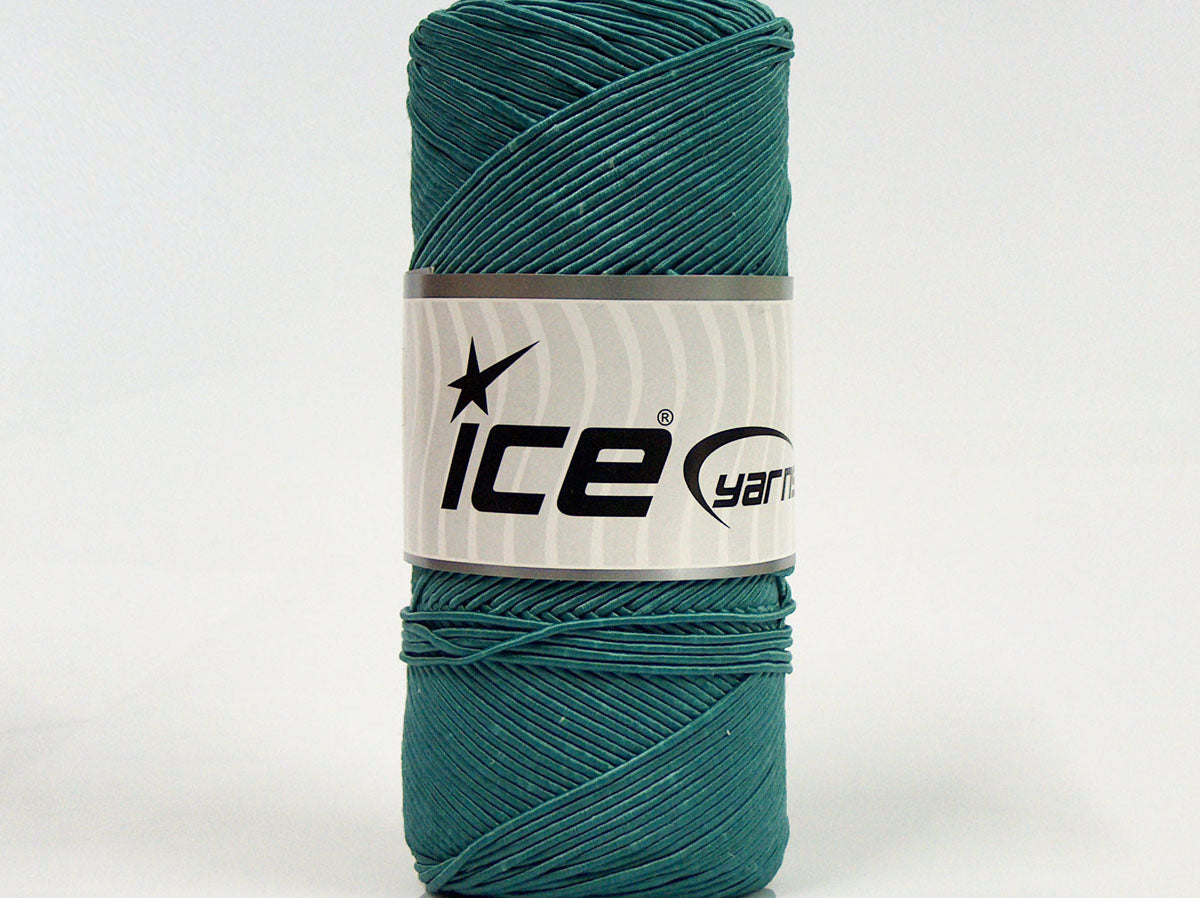 Lot of 2 x 200gr Skeins Ice Yarns SHINY COTTON (30% Cotton) Yarn Light Emerald Green
