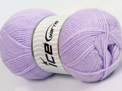 Lot of 4 x 100gr Skeins Ice Yarns SALE PLAIN Hand Knitting Yarn Light Lilac