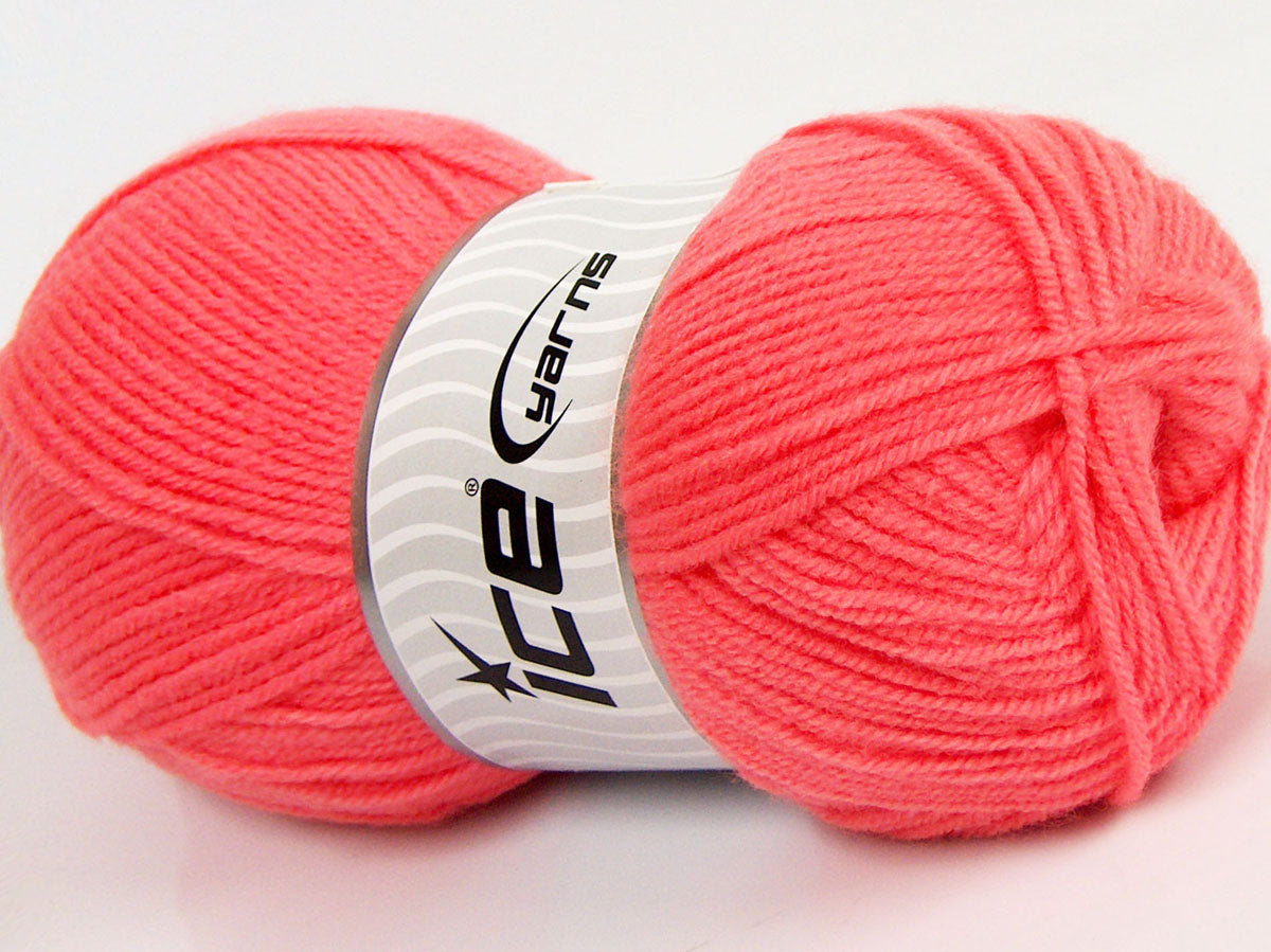 Lot of 4 x 100gr Skeins Ice Yarns SALE PLAIN Hand Knitting Yarn Light Pink