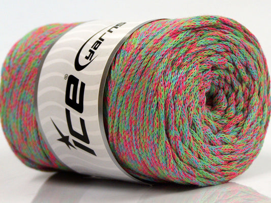 250 gr ICE YARNS MACRAME COTTON COLOR (100% Cotton) Yarn Fuchsia Green Turquoise