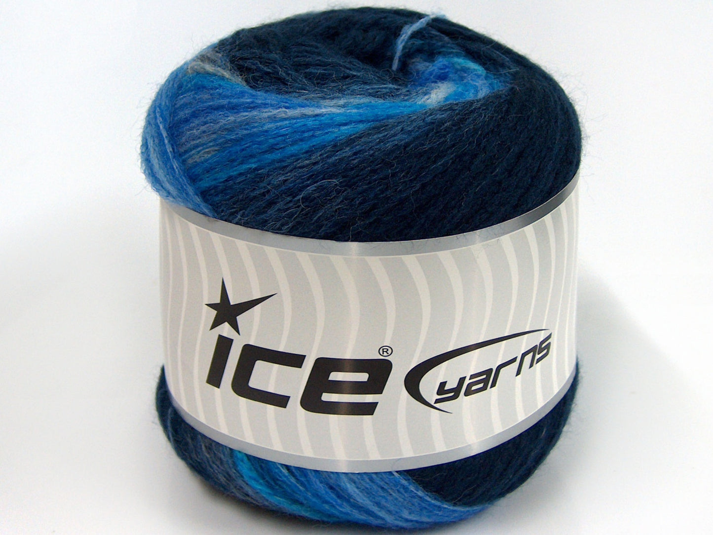 Lot of 2 x 200gr Skeins Ice Yarns CAKES CHAIN Hand Knitting Yarn Blue Shades