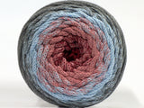 Ice Yarns Macramé Coton Magique – Nuances de gris, bleu et saumon – 100 % coton