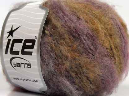 Lot of 8 Skeins Ice Yarns SALE WINTER (40% Wool) Hand Knitting Yarn Lilac Brown
