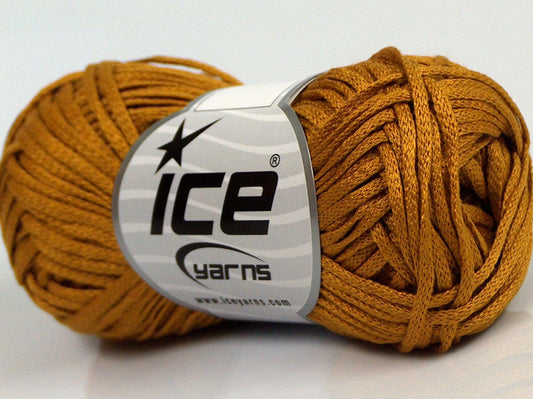 Lot of 8 Skeins Ice Yarns SALE SUMMER (70% Cotton) Hand Knitting Yarn Gold
