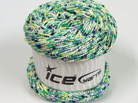 Lot of 2 x 150gr Skeins Ice Yarns SALE CAKES YARN (13% Wool) Yarn Green Lilac Cream