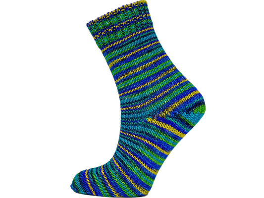 Lot of 2 x 100gr Skeins Ice Yarns HAND DYED SOCK MERINO (75% Superwash Merino Wool) Yarn Blue Shades Green Turquoise Yellow