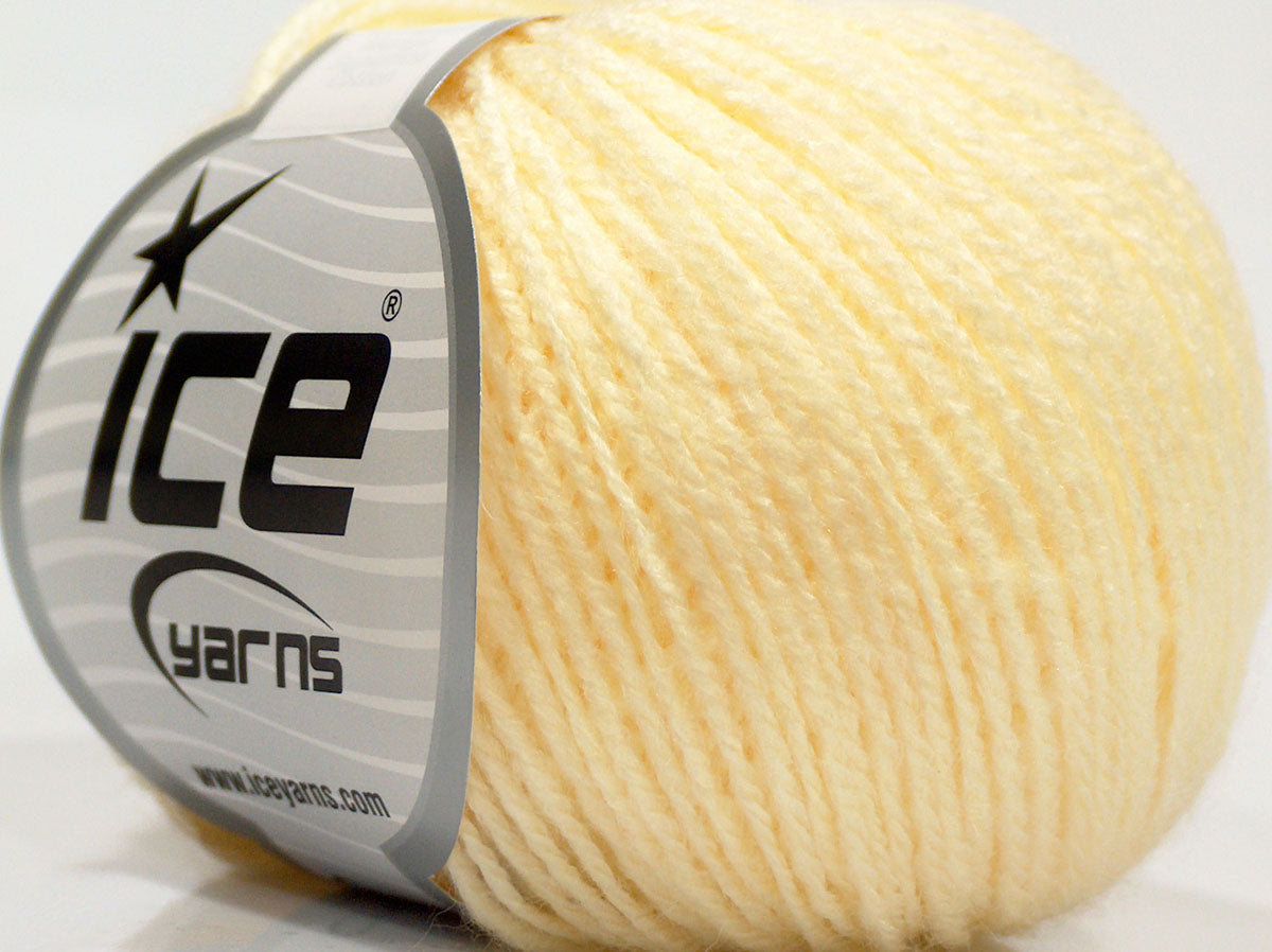 Lot of 8 Skeins Ice Yarns SALE PLAIN Hand Knitting Yarn Cream