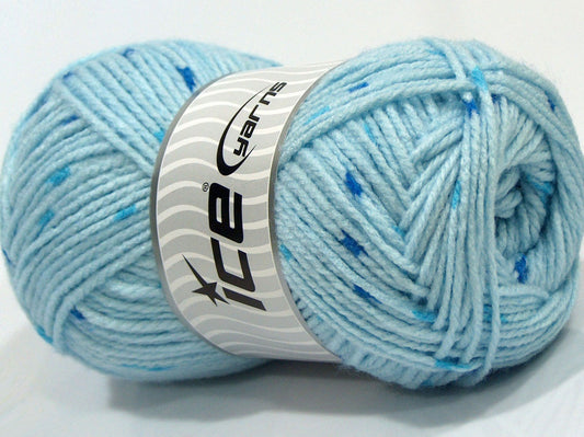 Lot of 4 x 100gr Skeins Ice Yarns SALE WINTER (20% Wool) Yarn Baby Blue