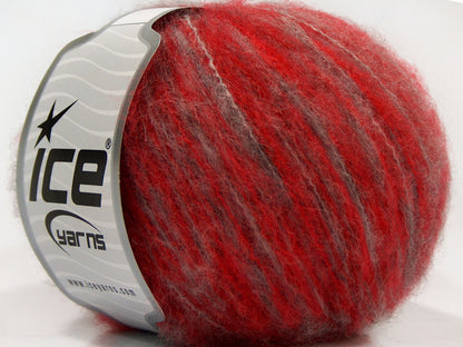 Lot of 8 Skeins Ice Yarns SALE WINTER (2% Elastan) Yarn Red Light Grey