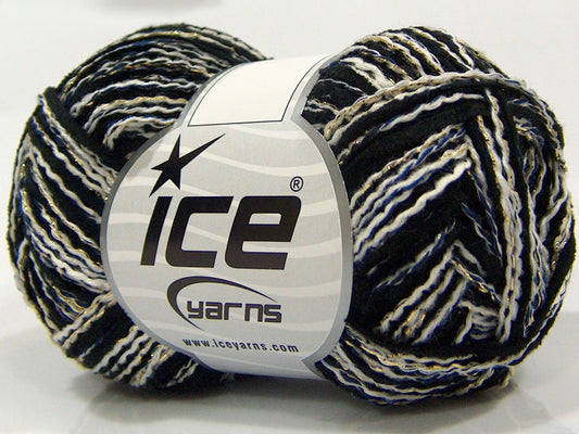 Lot of 8 Skeins Ice Yarns CUSTOM BLEND (10% Viscose) Yarn Black Navy Turquoise Gold