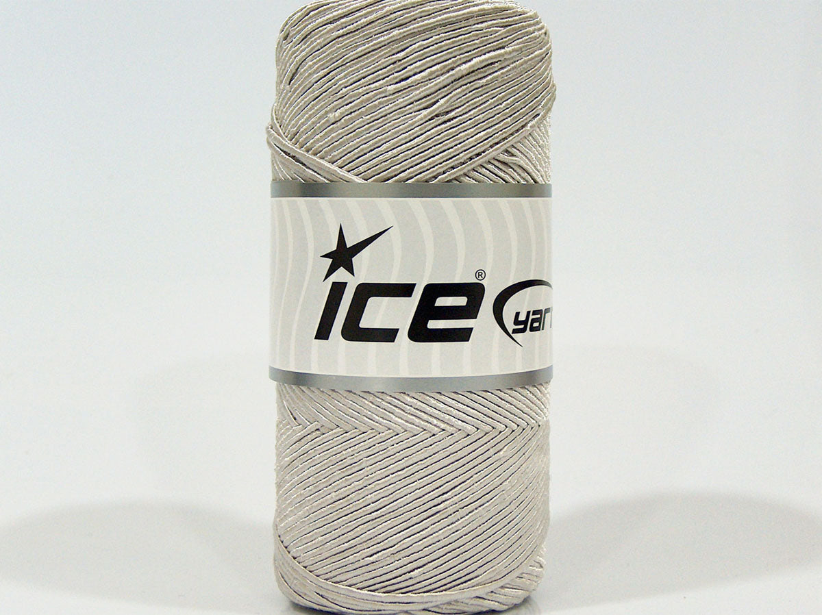 Lot of 2 x 200gr Skeins Ice Yarns SHINY COTTON (30% Cotton) Yarn Beige