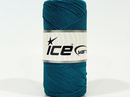 Lot of 2 x 200gr Skeins Ice Yarns SHINY COTTON (30% Cotton) Yarn Teal