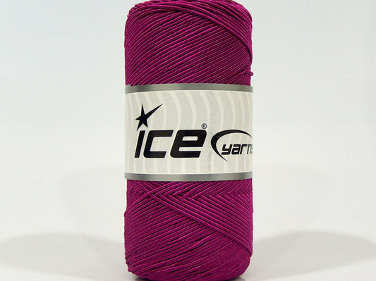 Lot of 2 x 200gr Skeins Ice Yarns SHINY COTTON (30% Cotton) Yarn Orchid