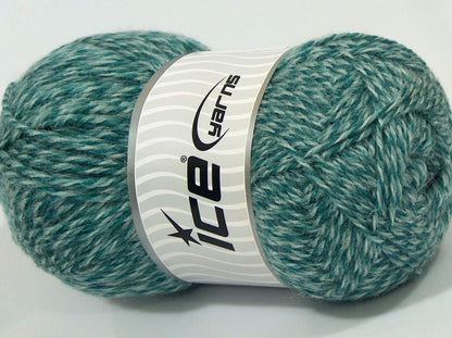 Lot of 4 x 100gr Skeins Ice Yarns CRUZEIRO (20% Mohair 30% Wool) Yarn Green Shades