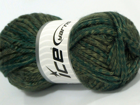 Lot of 4 x 100gr Skeins Ice Yarns MISC SALE (12% Wool) Yarn Green Shades