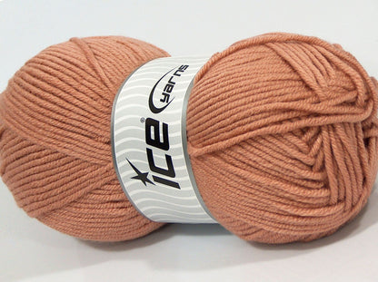 Lot of 2 x 200gr Skeins Ice Yarns SALE PLAIN Hand Knitting Yarn Antique Pink