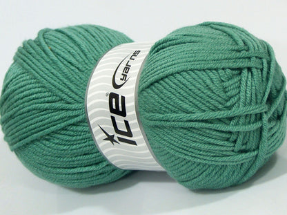 Lot of 2 x 200gr Skeins Ice Yarns SALE PLAIN Hand Knitting Yarn Mint Green