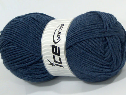 Lot of 2 x 200gr Skeins Ice Yarns SALE PLAIN Hand Knitting Yarn Dark Lavender