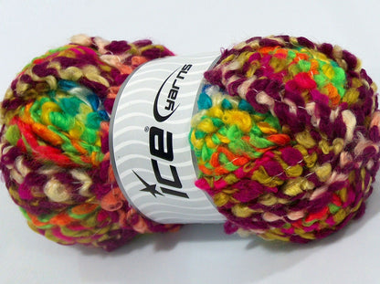 Lot of 4 x 100gr Skeins Ice Yarns RECIFE Hand Knitting Yarn Multicolor