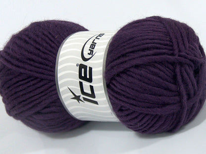 Lot of 4 x 100gr Skeins Ice Yarns TERESINA (100% Wool) Yarn Purple
