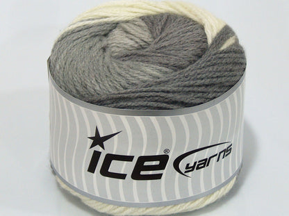 Lot of 2 x 200gr Skeins Ice Yarns SALE CAKES YARN (50% Wool) Yarn Grey Camel Beige Cream