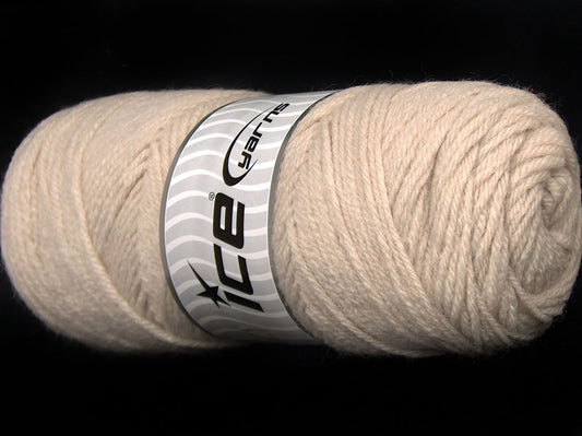 Lot of 4 x 100gr Skeins Ice Yarns SALE PLAIN Hand Knitting Yarn Light Beige
