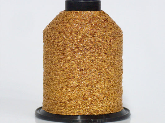 Lot of 2 x 90gr Skeins Ice Yarns METALLIC THREAD CONE Gold