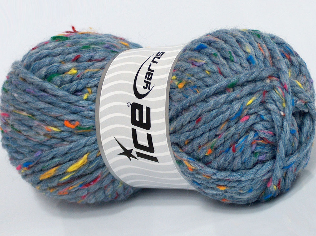 Lot of 4 x 95gr Skeins Ice Yarns MISC SALE (20% Wool) Yarn Jeans Blue