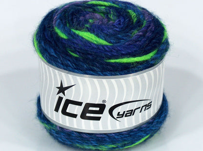 Lot of 4 x 95gr Skeins Ice Yarns SALE LUXURY-PREMIUM (100% Wool) Yarn Purple Navy Lilac Green
