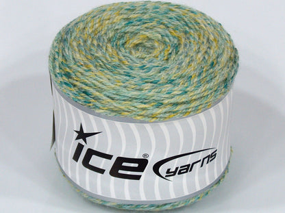 Lot of 2 x 150gr Skeins Ice Yarns SALE CAKES YARN (50% Wool) Yarn Green Shades