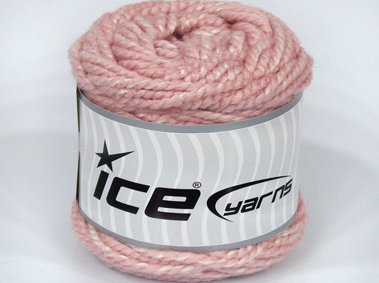 Lot of 4 x 100gr Skeins Ice Yarns SALE CAKES YARN (20% Viscose) Yarn Light Pink White