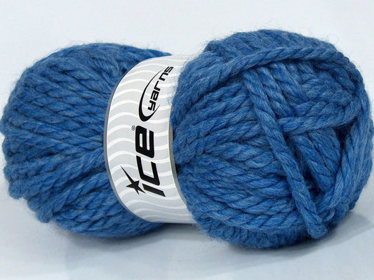 Lot of 2 x 150gr Skeins Ice Yarns SALE WINTER (30% Wool) Yarn Blue